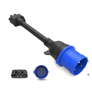 Tesla adapteris 32A Schuko tipo ( į 220V 7kw mėlynos spalvos rozete) - Image 2