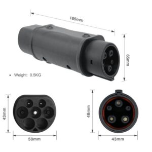 Type 2 - Type 1 adapteris be laido, 32A
