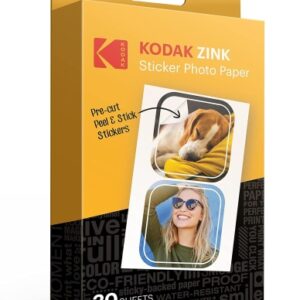 Kodak ZINK 2x3'' 50x76 mm 30 Sheets Pre-Cut Sticker Fotopopierius