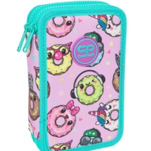 Forminis dviejų skyrių penalas su priedais CoolPack Jumper 2 Happy donuts